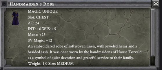 HANDMAIDEN'S ROBE item card